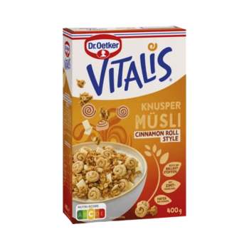 677356 Dr. Oetker Vitalis Knusper Muesli Cinnamon Roll Style, 400g